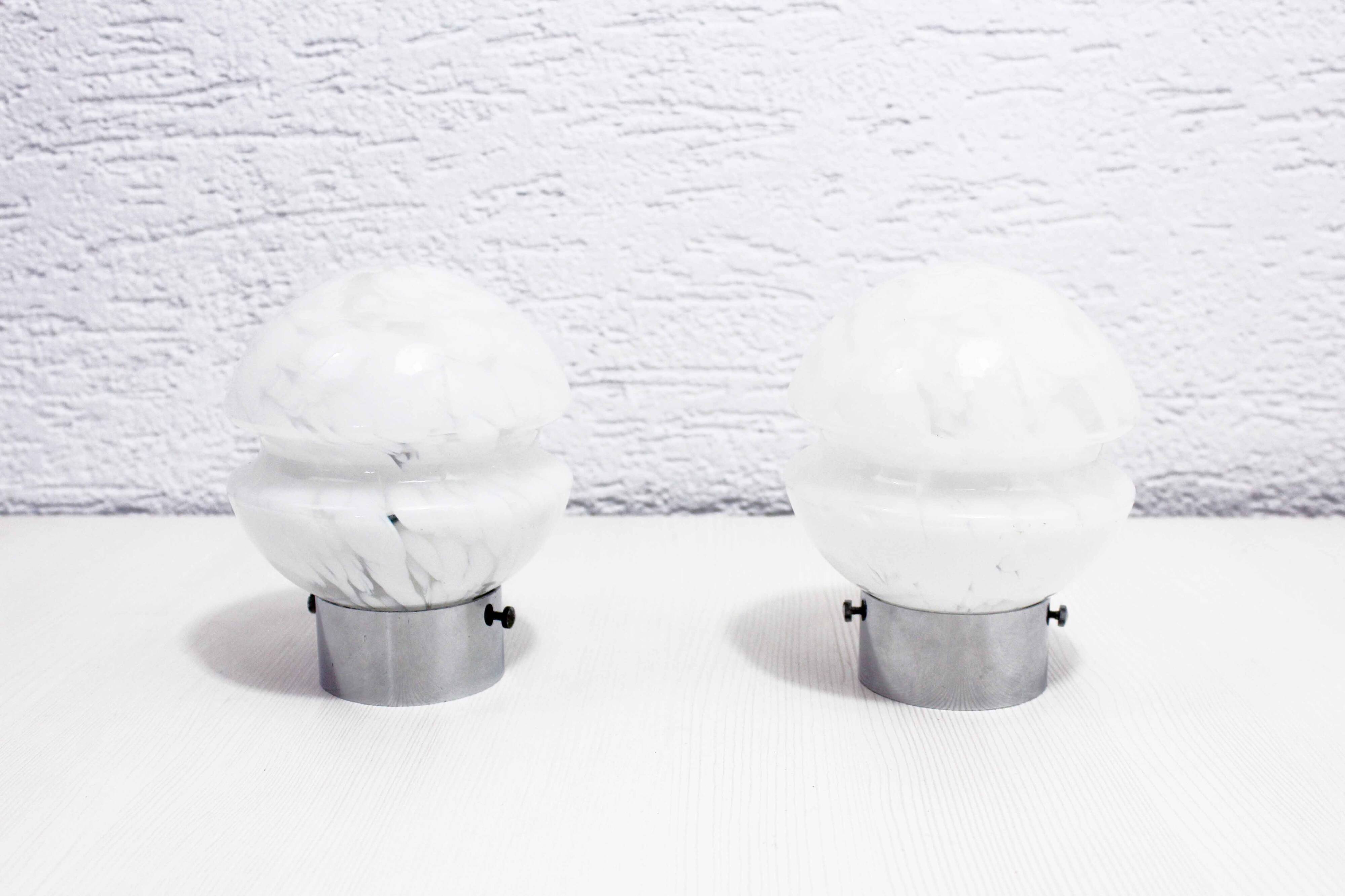 Pair of Murano glass lamps