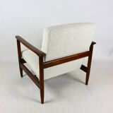 Fauteuil Boucle GFM-142 en ivoire blanc attribué à Edmund Homa, années 1970