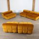 Cini Boeri for Arflex Modular Strips Sofa in Ocre velvet, Italy 1968