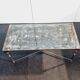 Vintage table basse verre églomisé