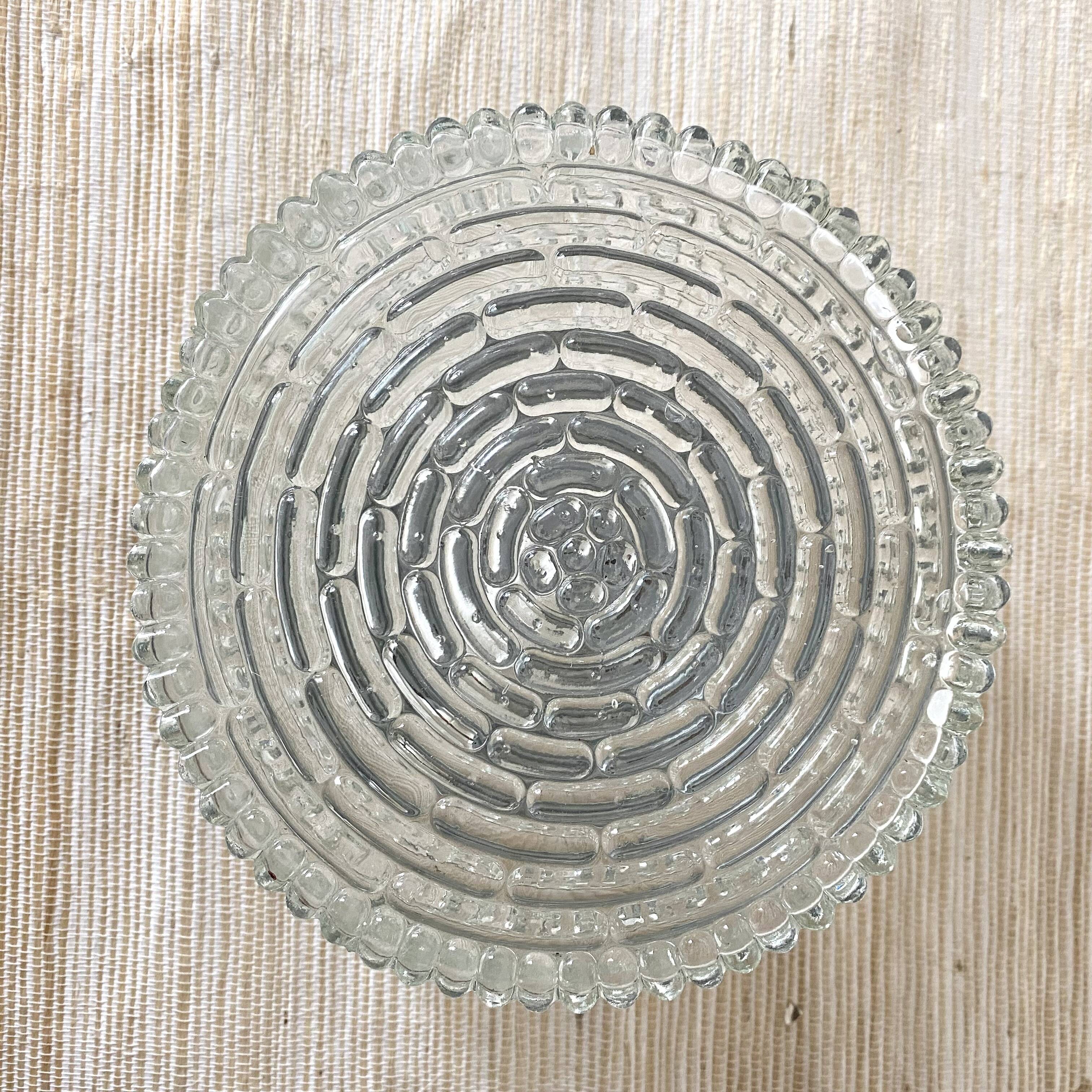 Vintage round glass ceiling light