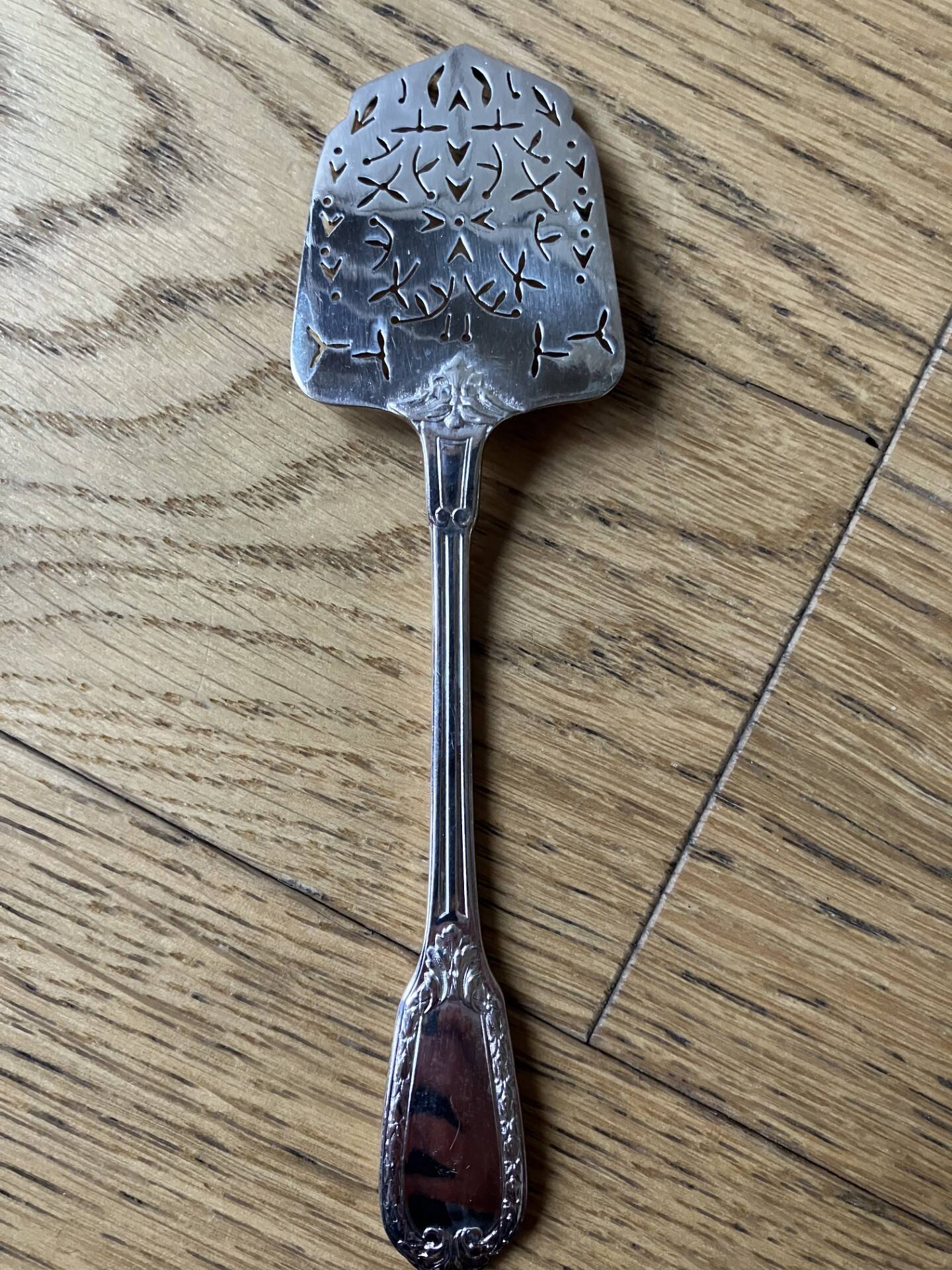 Re-silvered sugar spoon