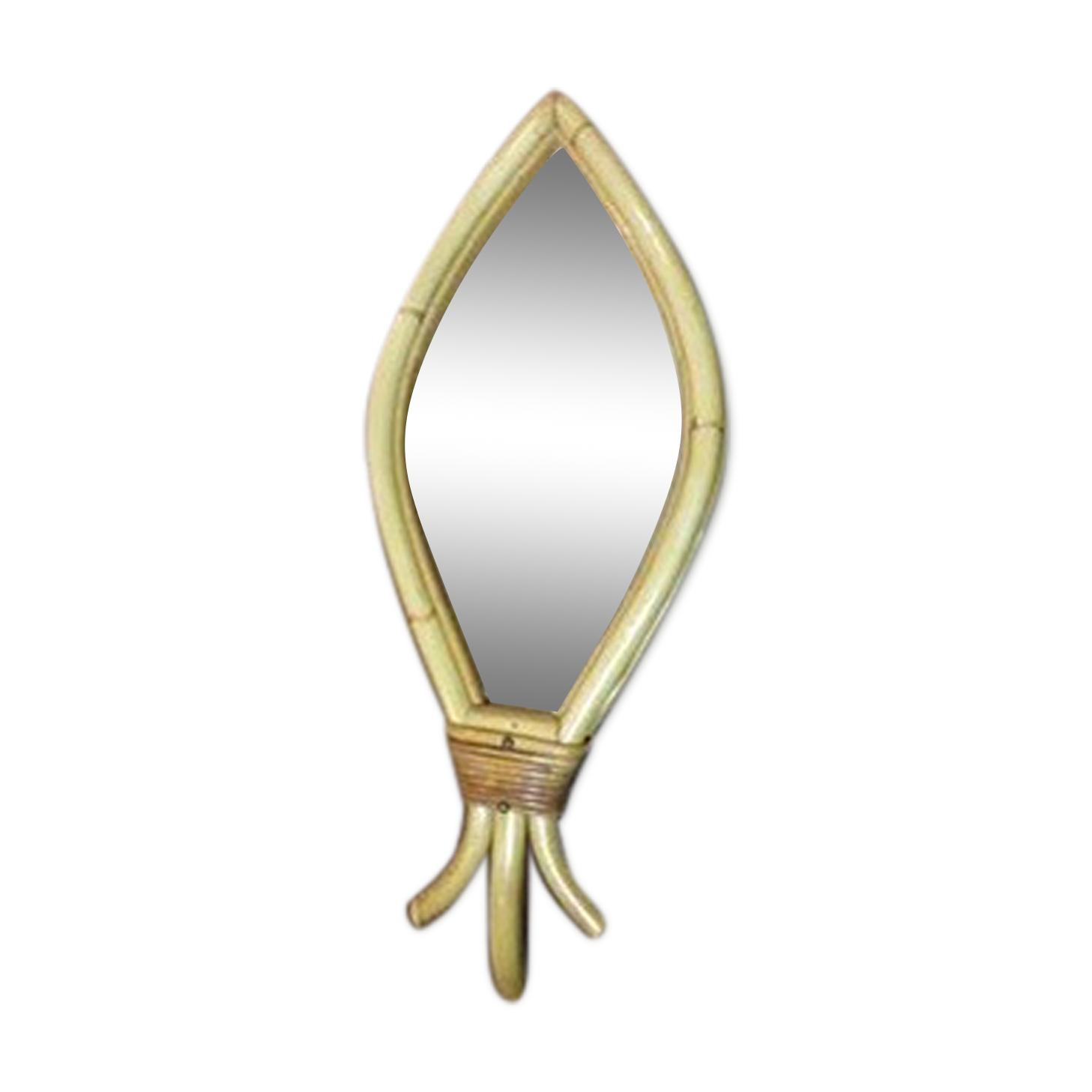 Rattan fish mirror 59 X 27cm