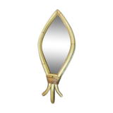 Rattan fish mirror 59 X 27cm