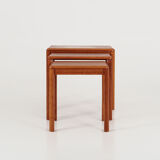 Three teak tables, 70's scandinavian design