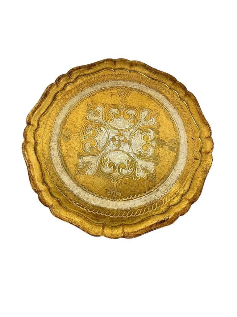 Vintage Florentine round side table / side table