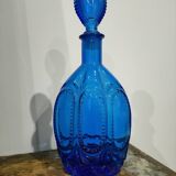 Bouteille bleue cobalt style flacon de parfum