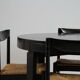 Vintage black lacquered dining set, Italy 1970s