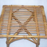 Rattan coffee table from the 1950s