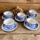 5 English Tea Cups Woods Burslem