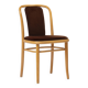 Chaise en bois courbé et velours marron par TON