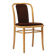 Chaise en bois courbé et velours marron par TON