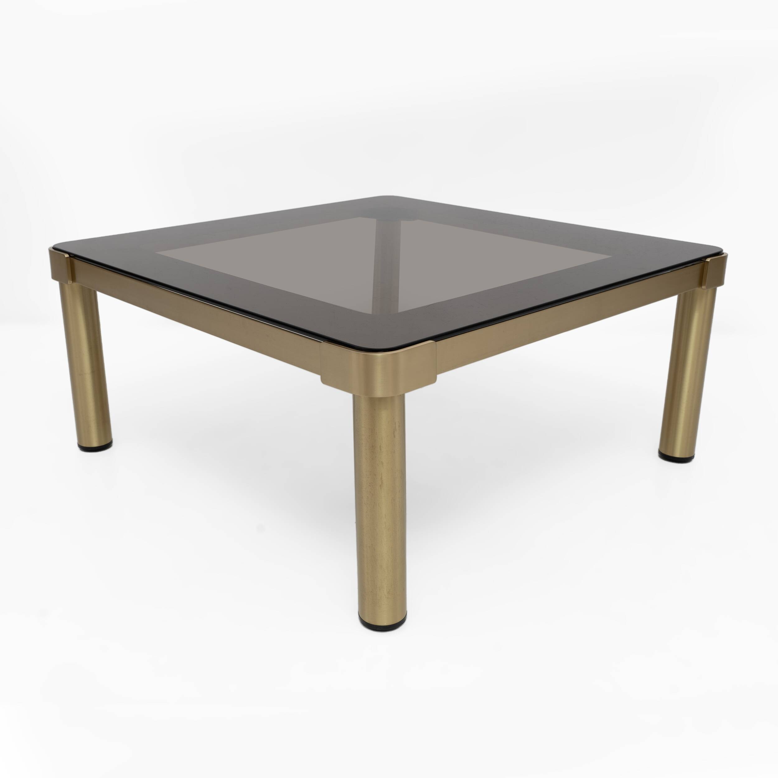Luciano Frigerio Mid-Century Modern Italian Brass and Glass Coffee Table,70