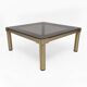 Luciano Frigerio Mid-Century Modern Italian Brass and Glass Coffee Table,70