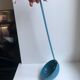 enamelled ladle in sky blue metal early twentieth century