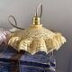 Lot de trois suspensions vintage en verre pastel