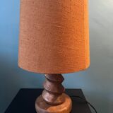 Table lamp in turned solid wood