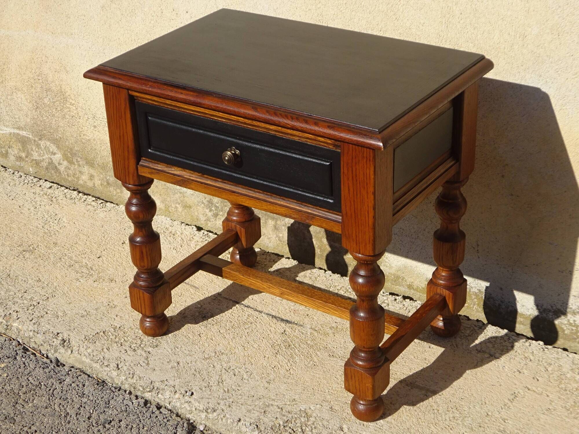 Small rustic bedside table