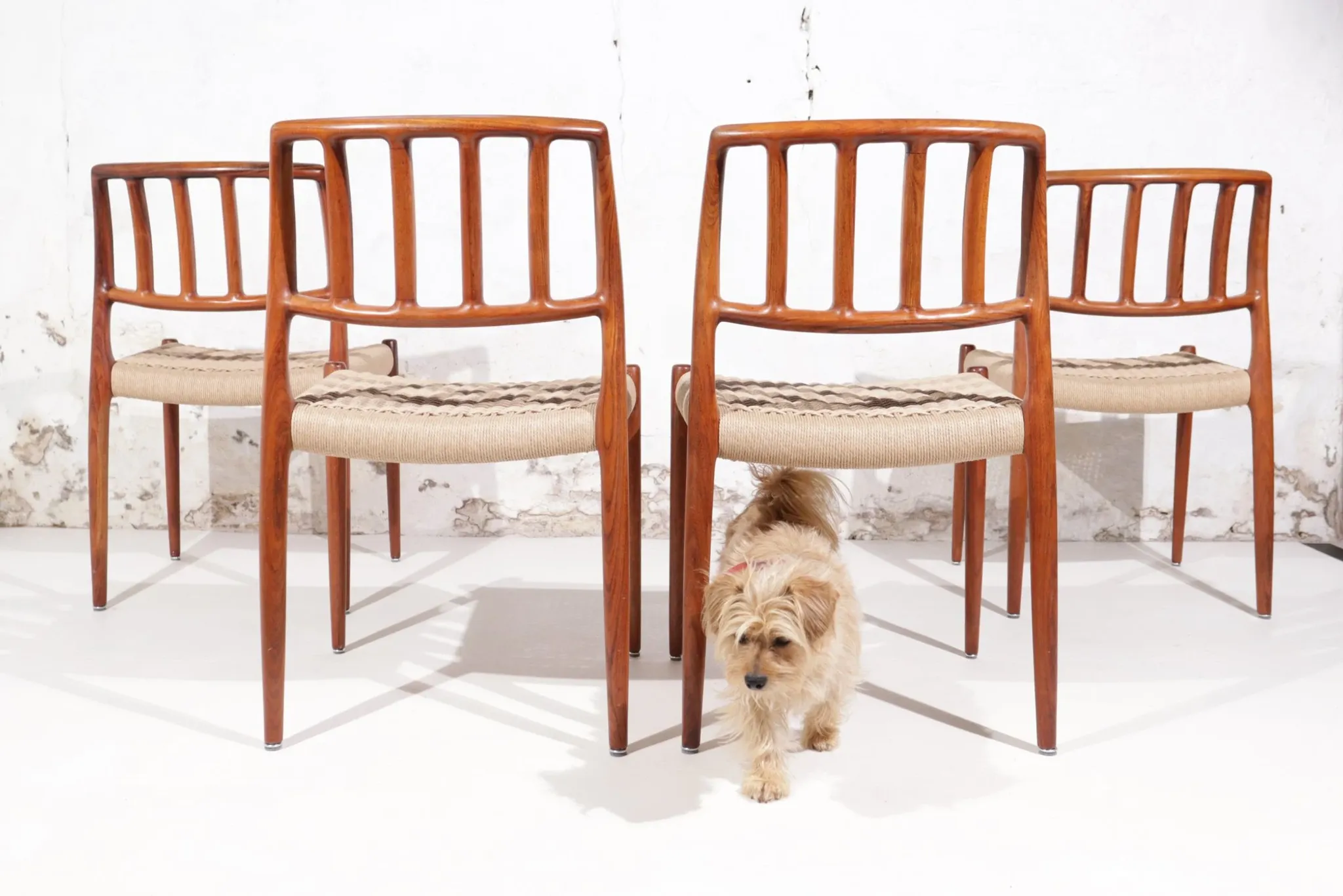 Set of 4 Niels Moller Model 83 rosewood dining chairs, Denmark, 1975