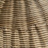 Rattan suspension or shade in the shape of a braided undulating circular tray d:80