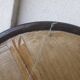 Miroir rond bois