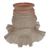 Antique frosted glass tulip globe