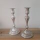 Paire de bougeoirs en argenture 1900