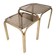 1970s golden metal nesting table