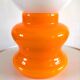 Lampe opaline orange design années 70