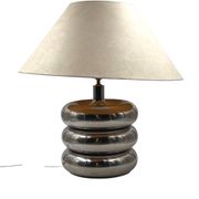 Hollywood regency chromed table lamp base, Luci Milano Italy, 1970s