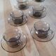 6 cups and saucers in Arcoroc BP glass