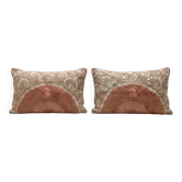 Set of 2 vintage embroidered cushion covers 43x76 cm