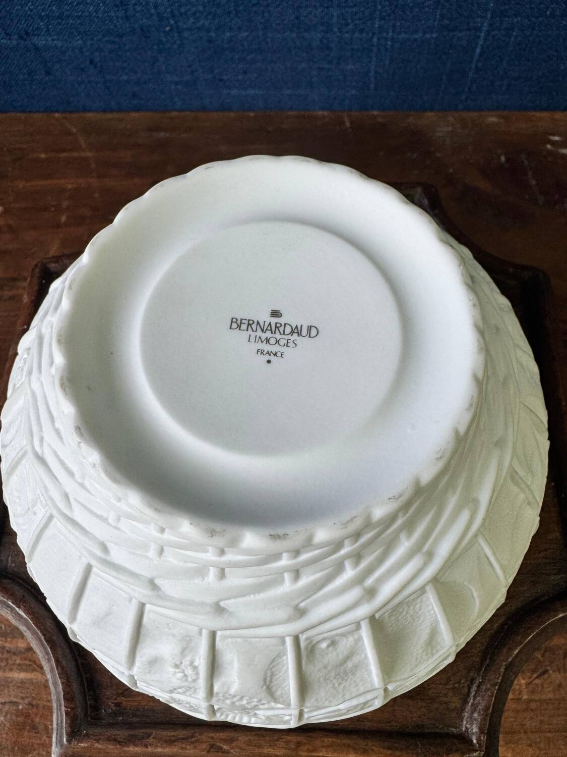 Bernardaud signed Limoges porcelain candle holder