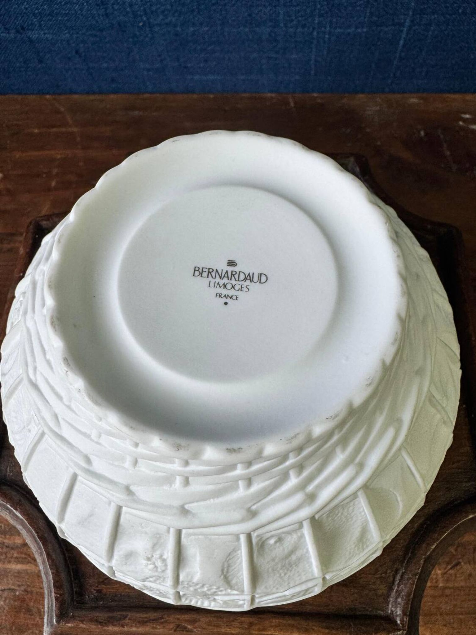 Bernardaud signed Limoges porcelain candle holder