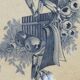 3 assiettes plates en faience e.bourgeois Paris