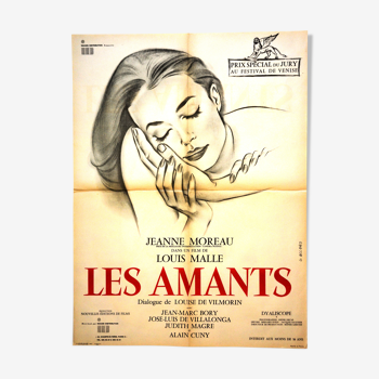 Original movie poster "The Lovers" from 1958 Jeanne Moreau