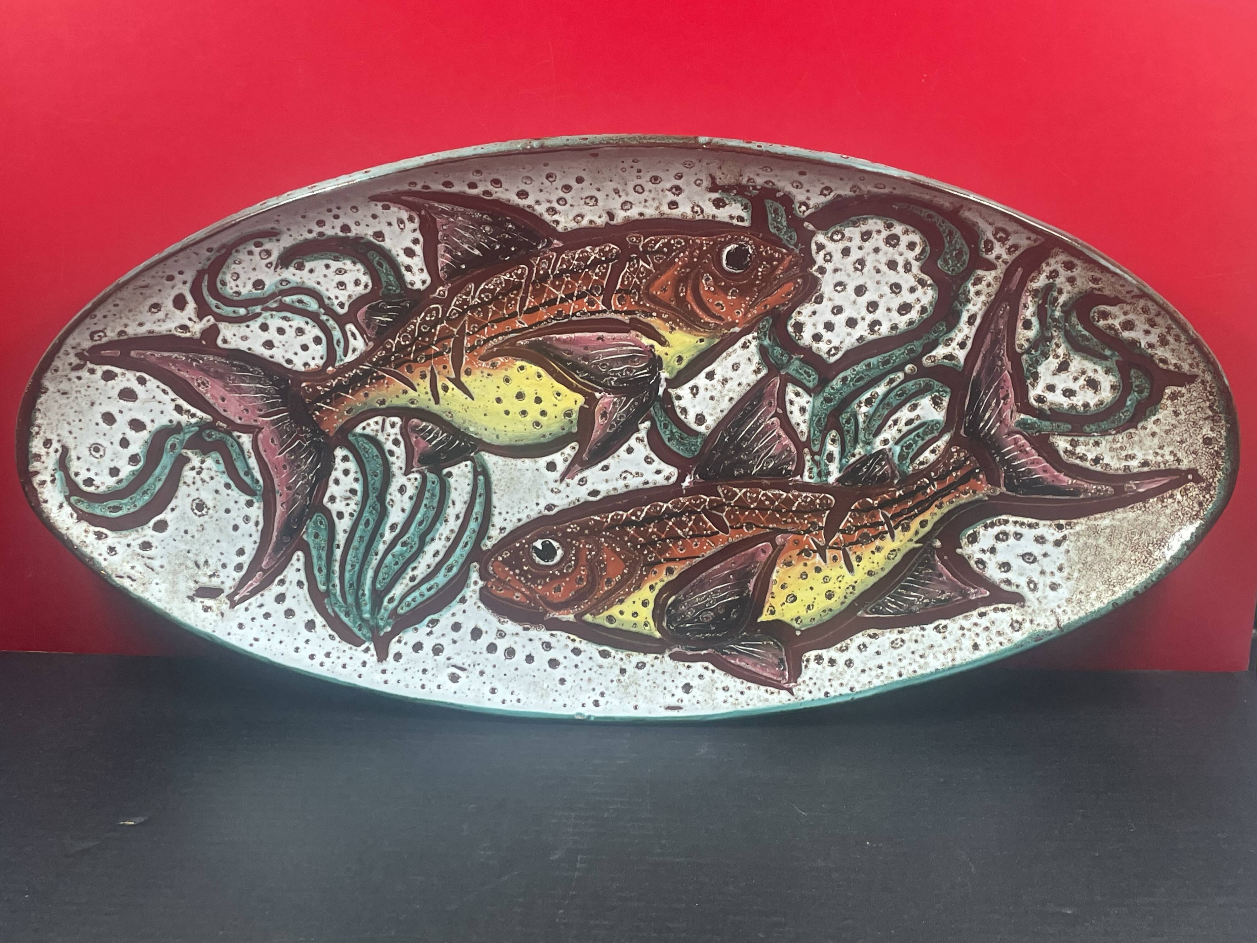 Dish vallauris crustaceans fish bouillabaisse foam 55 cm etienne daniel?