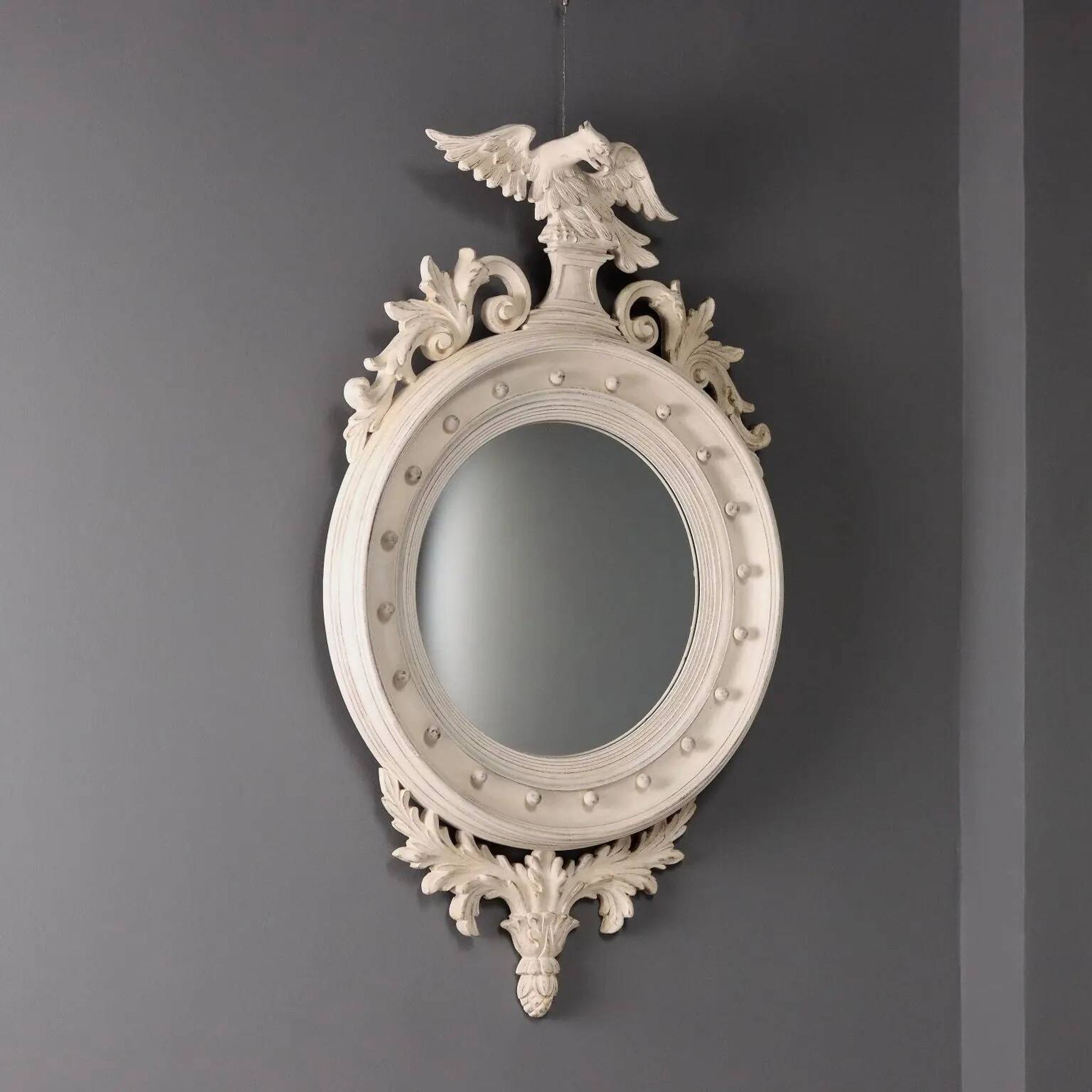 Antique Regency mirror in gilded wood, Italy, early 20th century.