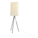 Tripod floor lamp with pleated plastic shade, 1950s