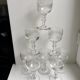 Ensemble de 8 verres à pied en verre moulé années 30 début XXème