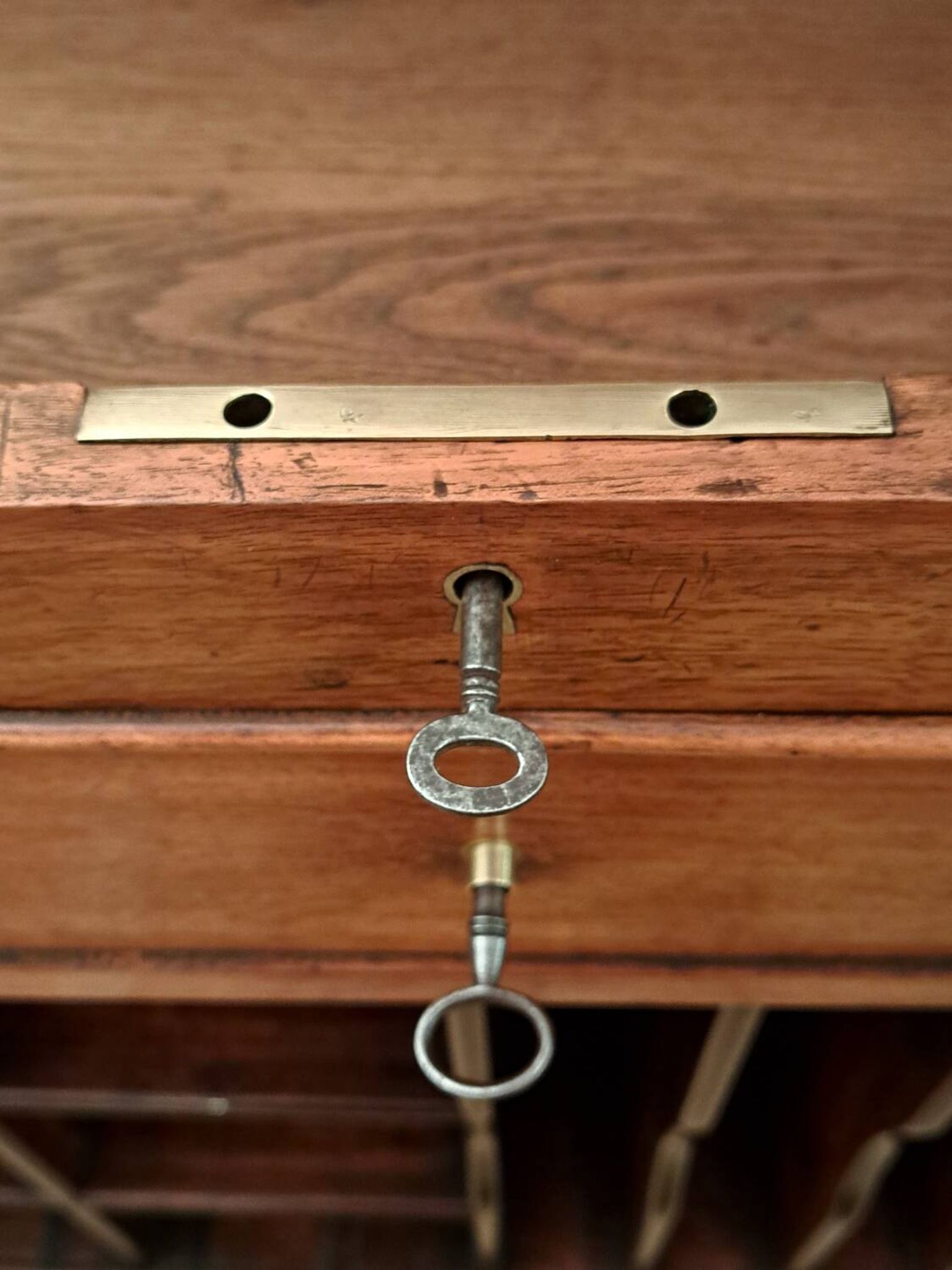 19th-century walnut writing desk.