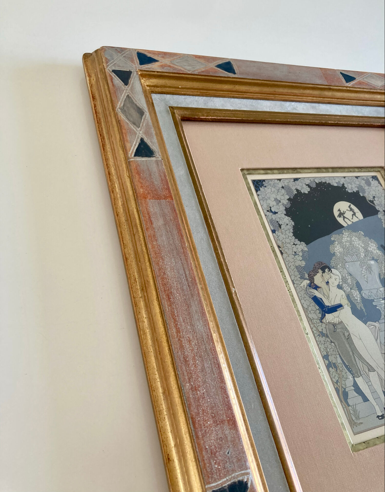 Framed lithograph signed by Georges Barbier (1882-1932)