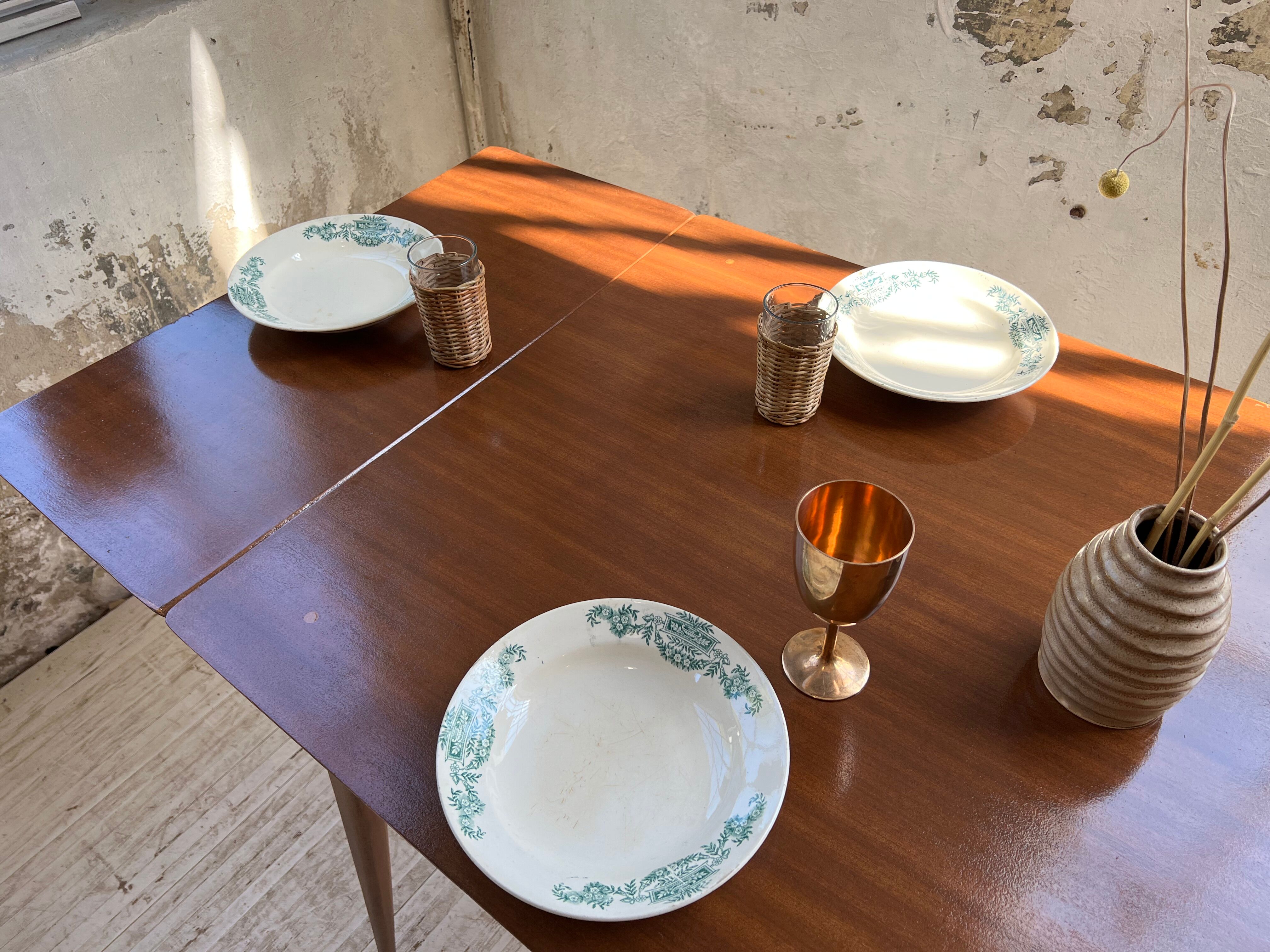 Vintage teak table with extensions, Denmark, 1960