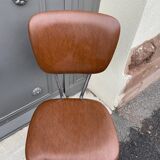 4 chairs 1960 vintage skaï