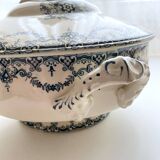 Lot of Plate, Platter, Ramier and Soup Tureen, Iron Earth, "Excelsior" service, E. Bourgeois, late 19th century