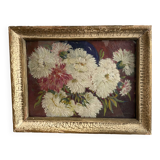 Oil 1900, glazed wooden frame