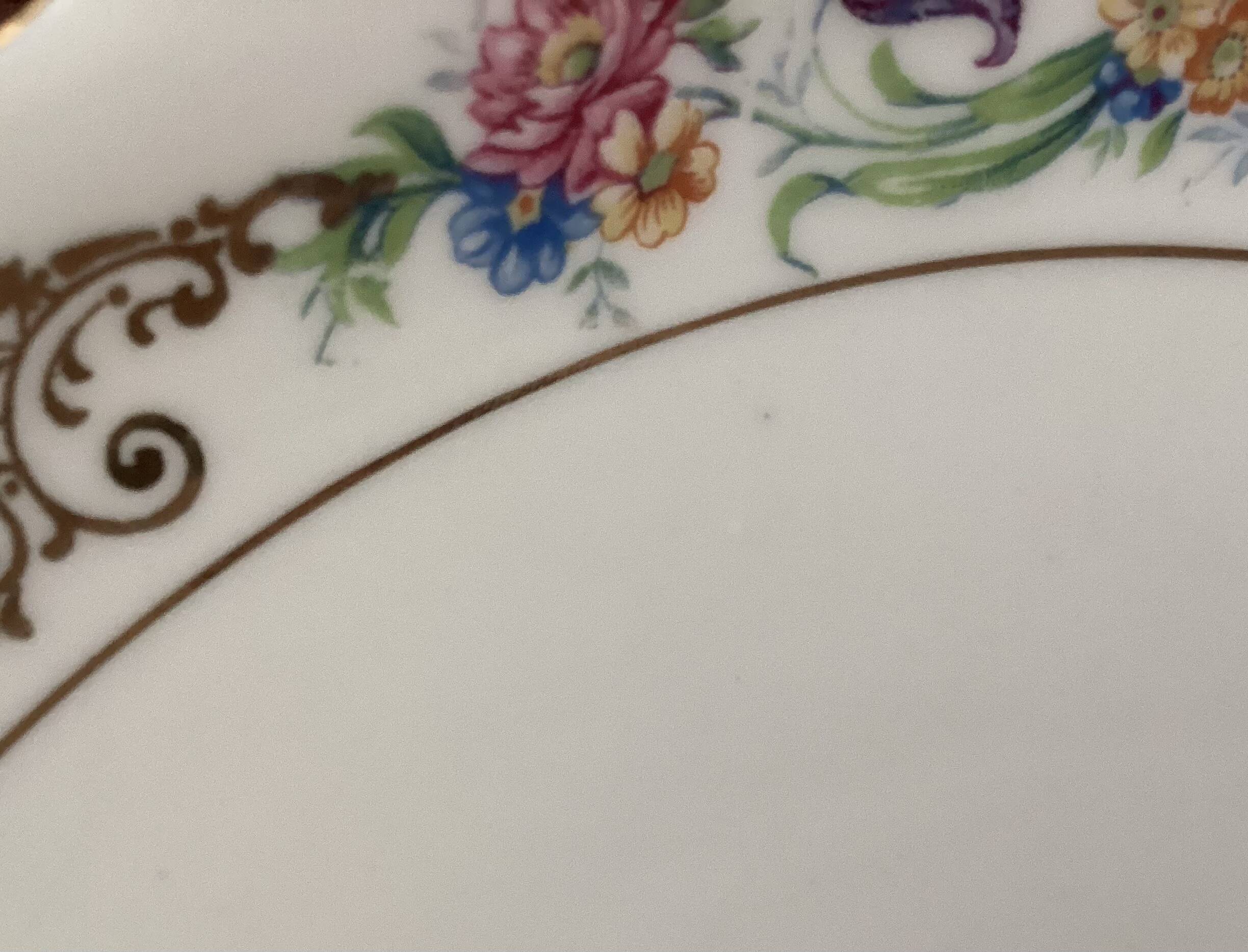 Old Limoges porcelain compote