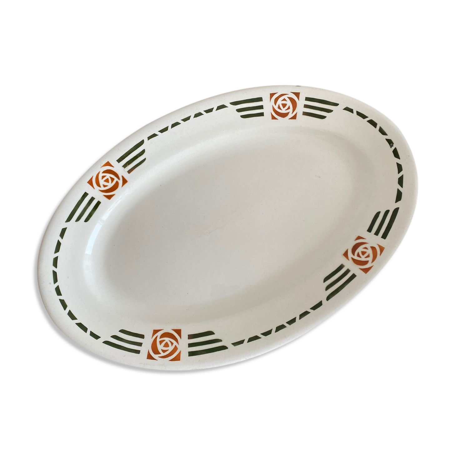 Oval Plate Iron Earth