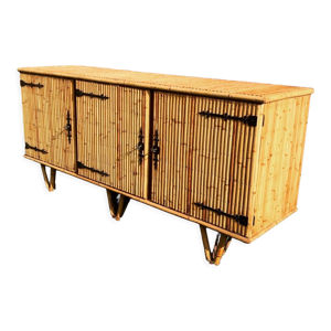 enfilade en rotin vintage
