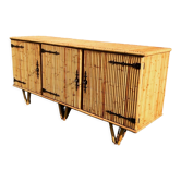 Enfilade en rotin vintage 1960